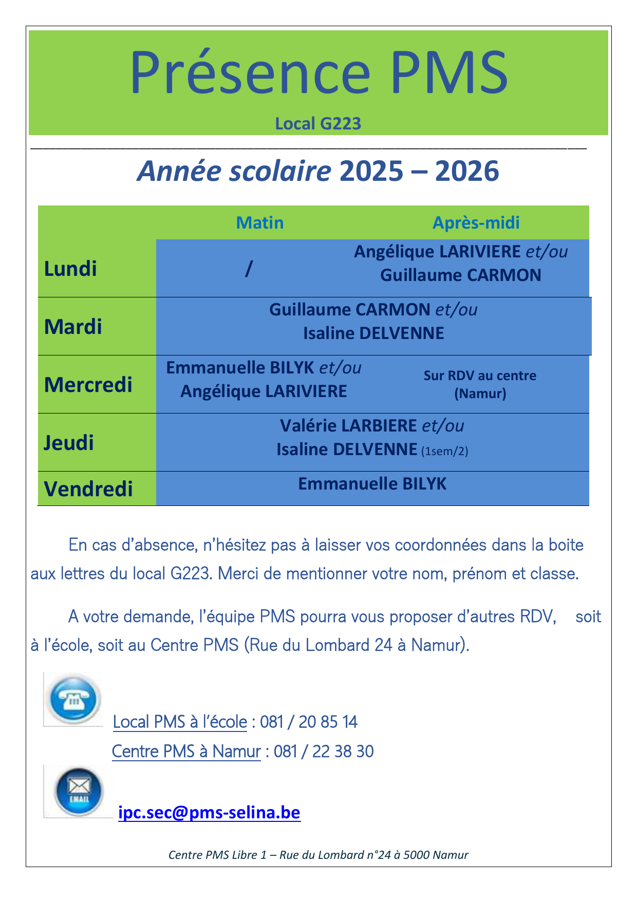 Permanences 25 26 IPC 1